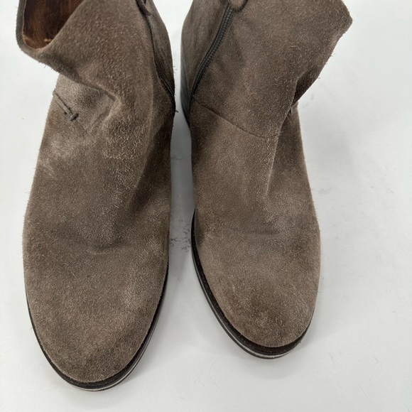 Gentle Souls Slouchy Booties Brown Suede Zipper Chunky Heel Womens 9 - Picture 5 of 9